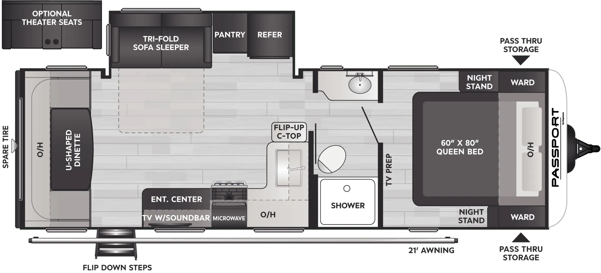 2022 Keystone Passport SL 252RDWE - Floor plan