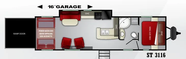 Cruiser RV Stryker ST-3116 floor plan