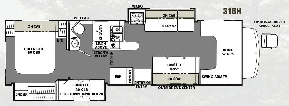 Coachmen Freelander 31BH floor plan