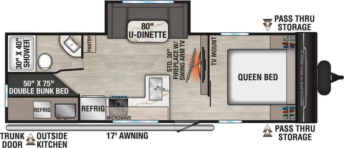 K-Z Sportsmen SE 241BHKSE floor plan