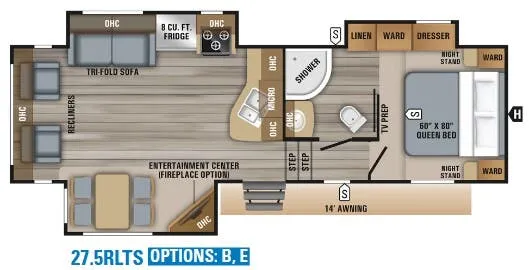 Jayco Eagle HT 275RLTS floor plan
