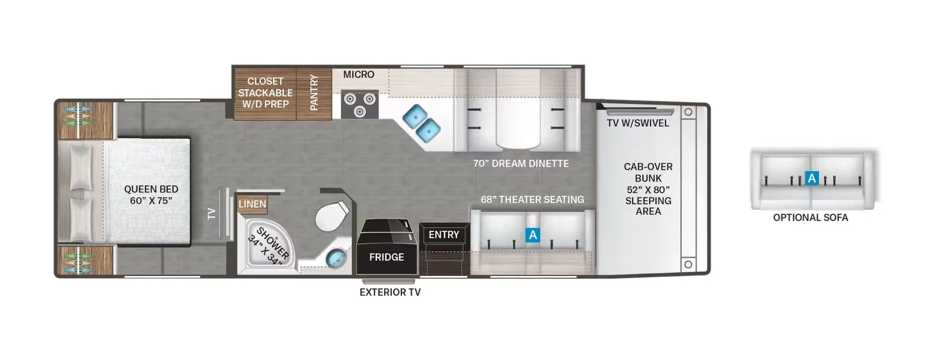 Thor Motor Coach Omni Trail L35 floor plan