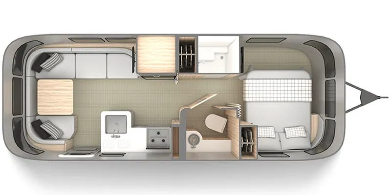 2022 Airstream Globetrotter 25FB - Floor plan