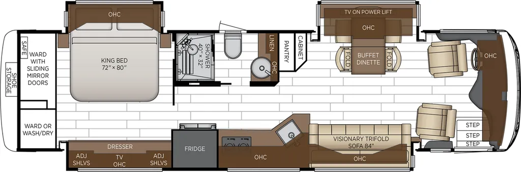 2027 Newmar New Aire 3545 floor plan