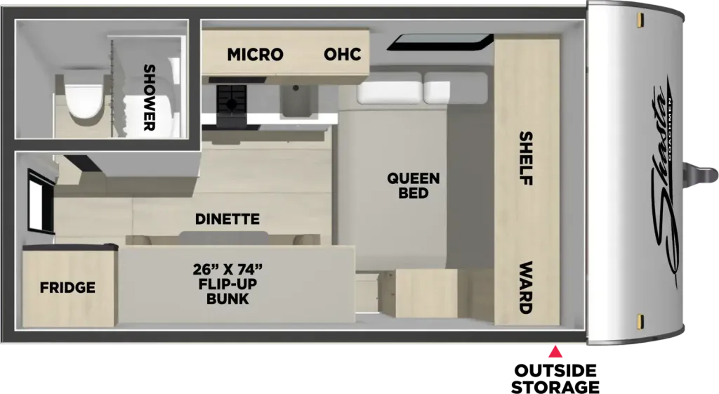 2026 Coachmen RV SHASTA 17LB floor plan