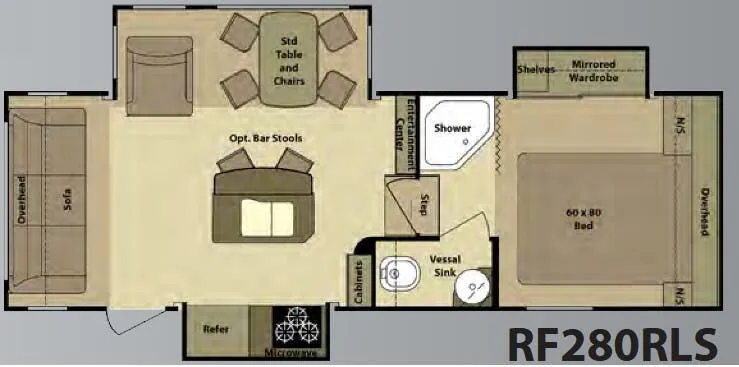 Highland Ridge Open Range Roamer RF280RLS floor plan