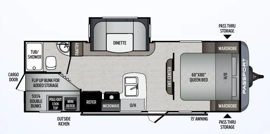 Keystone Passport SL Series 240BHWE floor plan