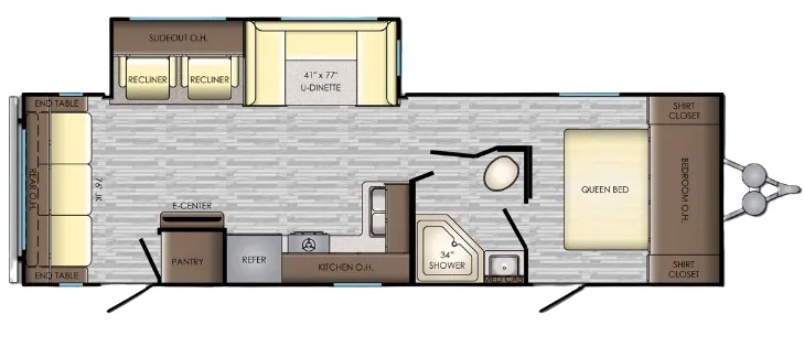 CrossRoads Zinger 285RL floor plan