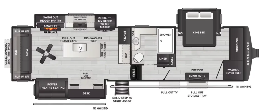 2027 Keystone Montana 3100RL floor plan