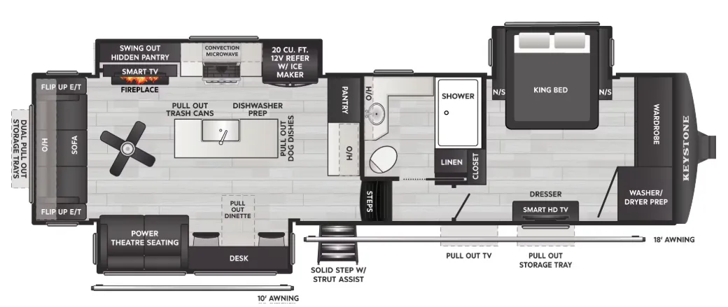 2027 Keystone Montana 3100RL - Floor plan
