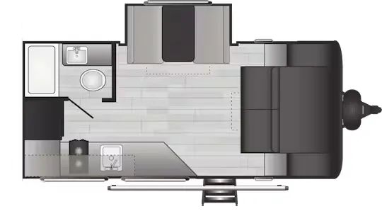 Keystone Hideout Mini 174RK floor plan