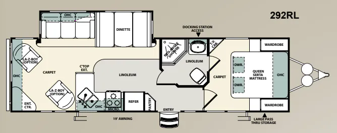 Forest River Sandpiper 292RL floor plan