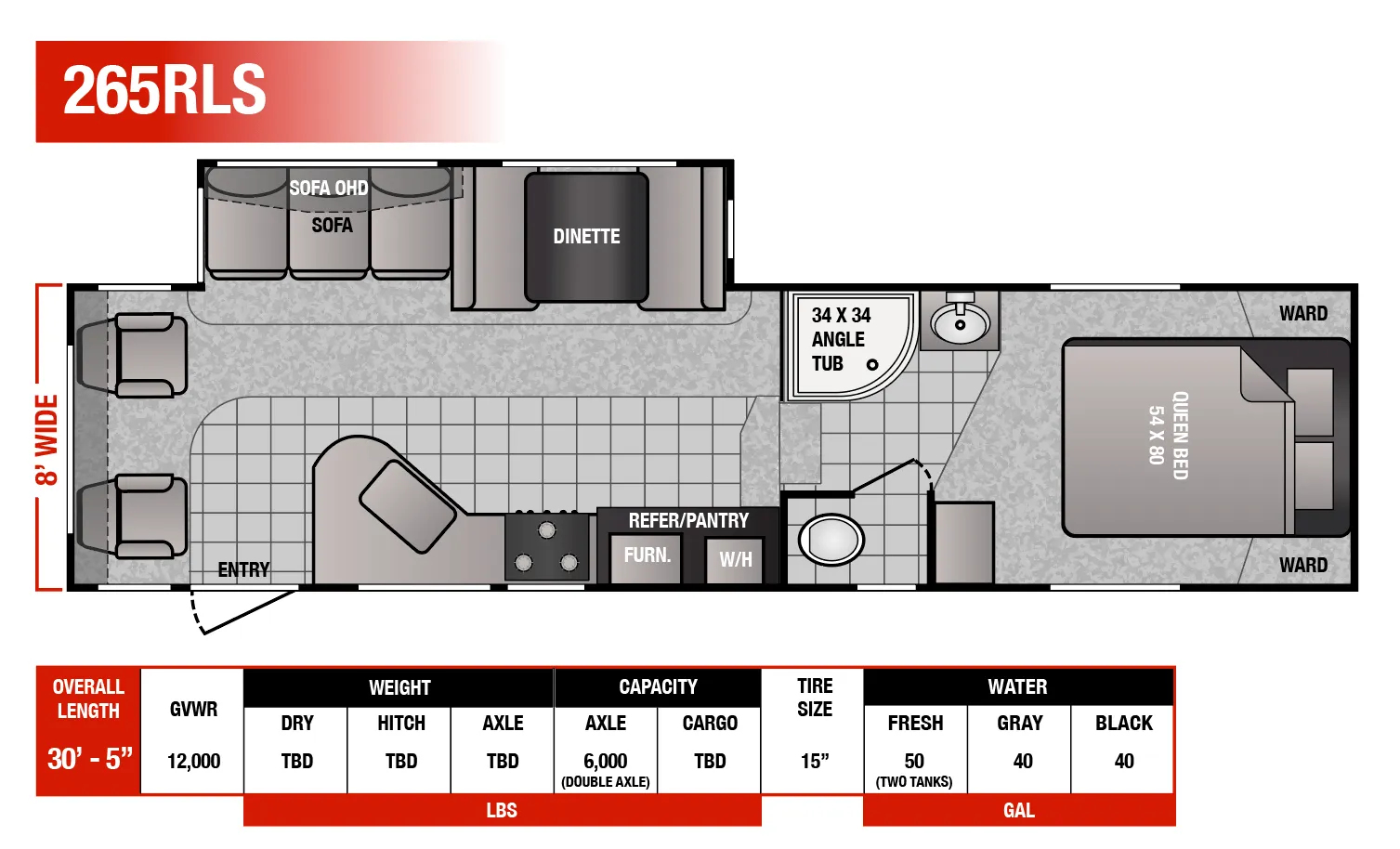 Genesis Supreme Northland 265RLS floor plan