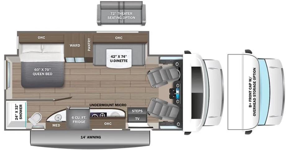 Entegra Coach Qwest 24L USA floor plan