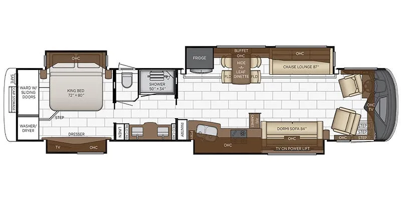 Newmar London Aire 4583 floor plan