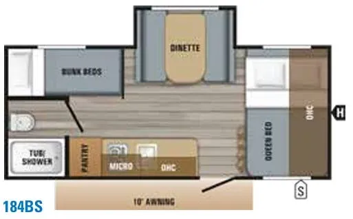 Jayco Jay Flight SLX 7 184BS floor plan