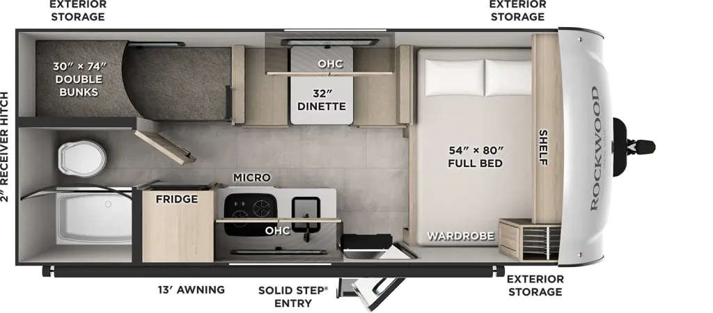 2026 Forest River Rockwood 17LE floor plan