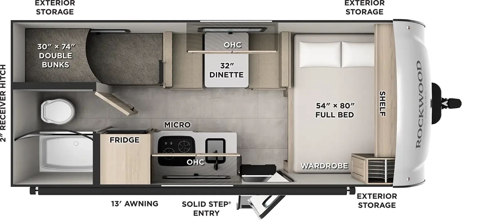 2026 Forest River Rockwood 17LE - Floor plan