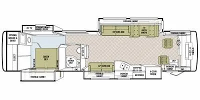 2008 Tiffin Allegro Bus 40QRP floor plan