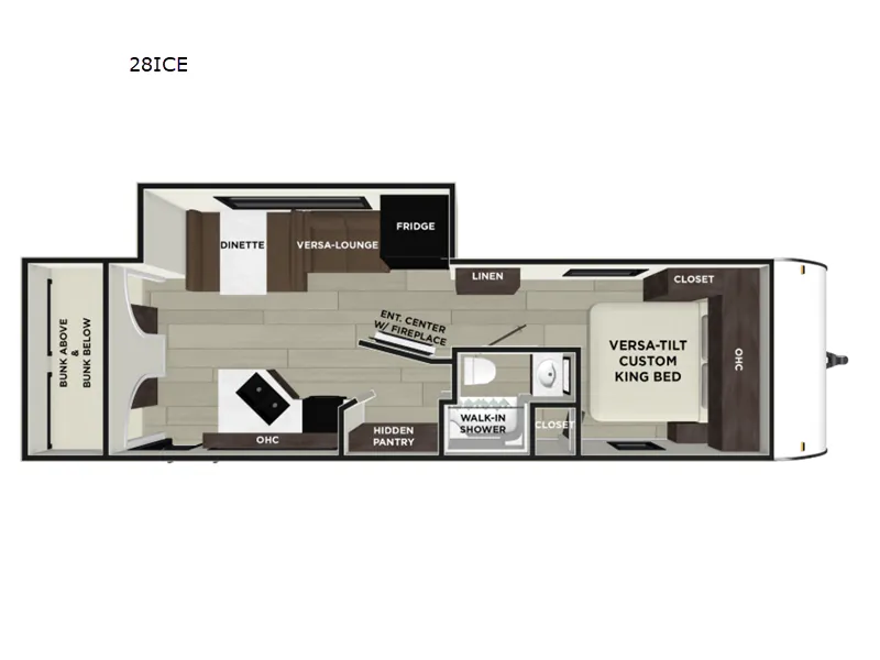 2026 Forest River RV Wildwood X-Lite 28ICE - Floor plan
