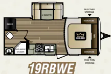 Keystone Cougar Half-Ton 19RBEWE floor plan