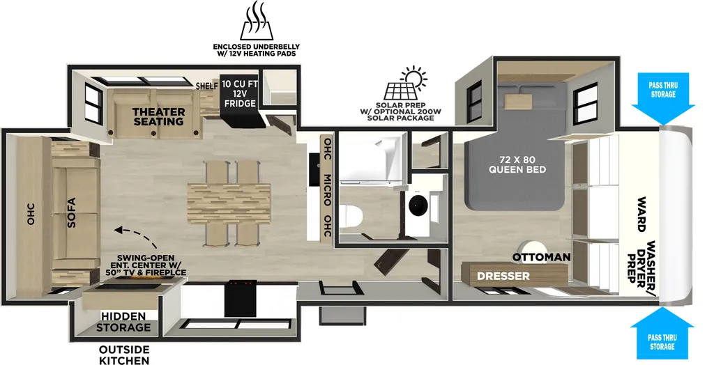 2026 Forest River SALEM HEMISPHERE 305RLOK floor plan