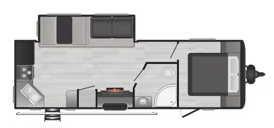 Keystone Hideout 258RK floor plan