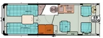 Sportsmobile Sprinter 120S floor plan