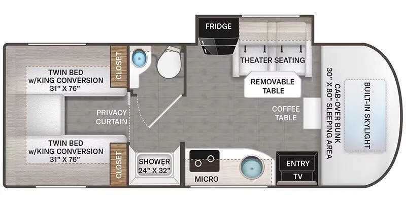 Thor Motor Coach Tiburon 24XL floor plan