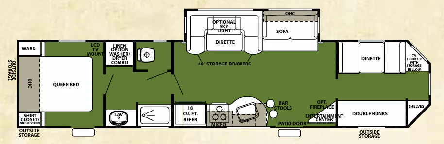 Forest River Cherokee 39P floor plan
