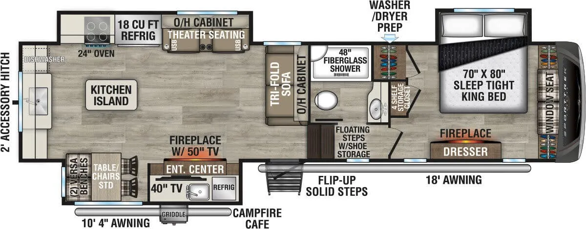 Venture RV SportTrek 5 Touring Edition 5 TOURING EDITION STTF353VRK floor plan