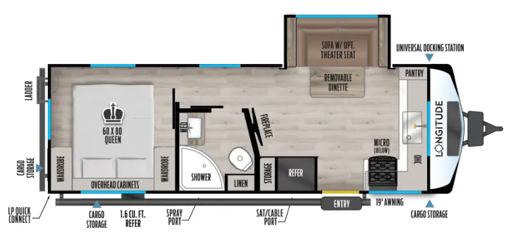 East to West Longitude 230FK floor plan