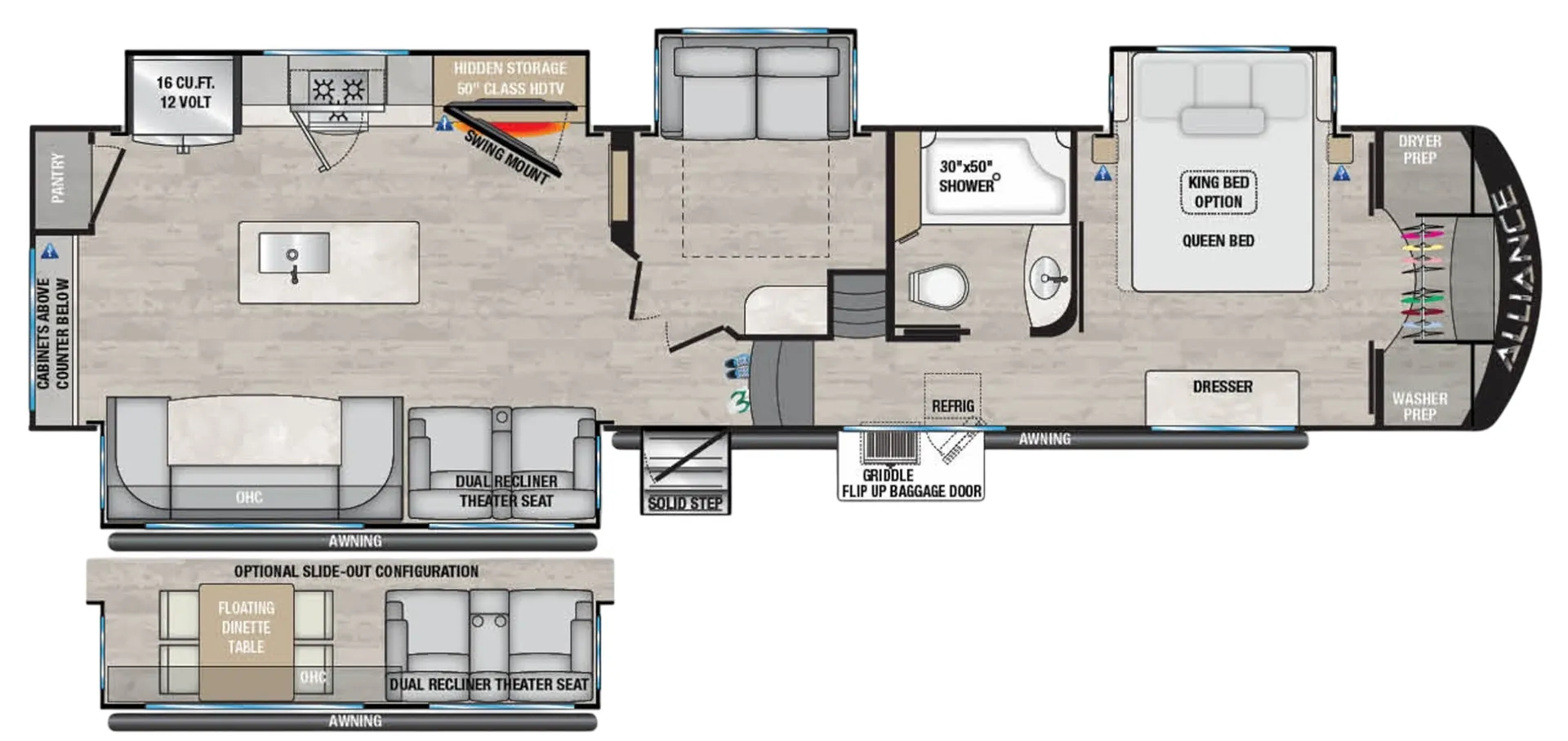 Alliance RV Avenue 37MBR floor plan