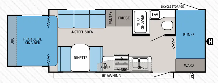 Jayco Jay Feather X213 floor plan