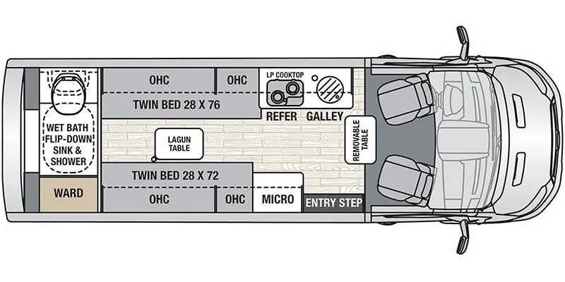 Coachmen Beyond 22RB AWD floor plan