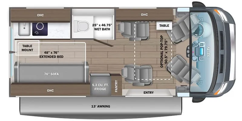 Entegra Coach Ethos 20A floor plan