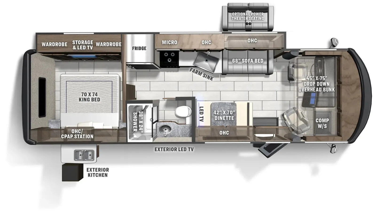 Coachmen Mirada 29FW floor plan