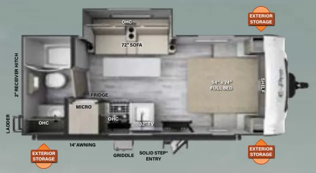 Forest River Flagstaff E-Pro E20FBS floor plan