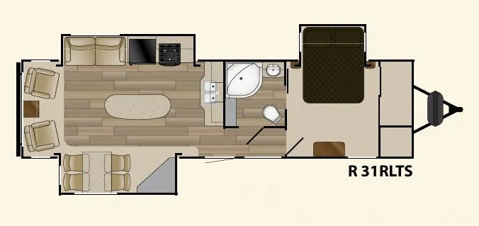 Cruiser RV Radiance Touring 31RLTS floor plan