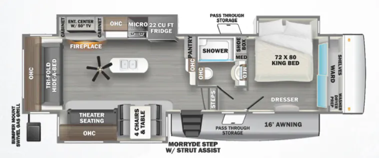 Forest River Sierra Luxury 321RL floor plan
