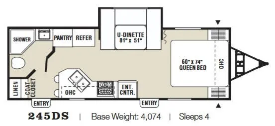 Coachmen Captiva Ultra Lite 245DS floor plan