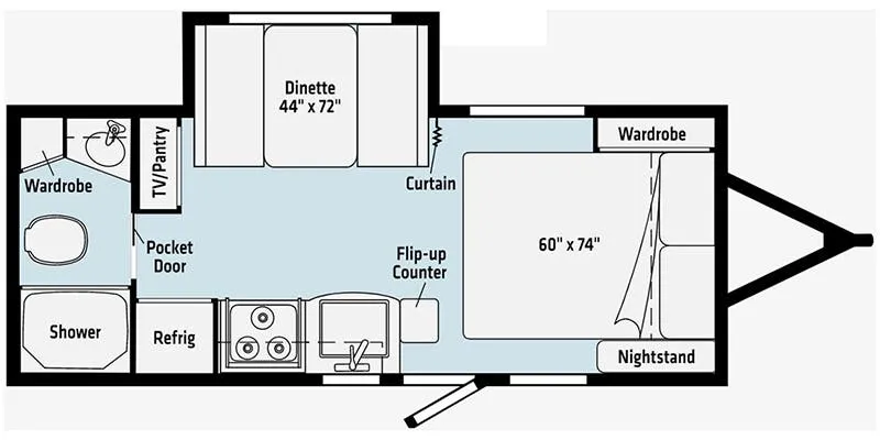 2022 Winnebago Micro Minnie 2108FBS floor plan