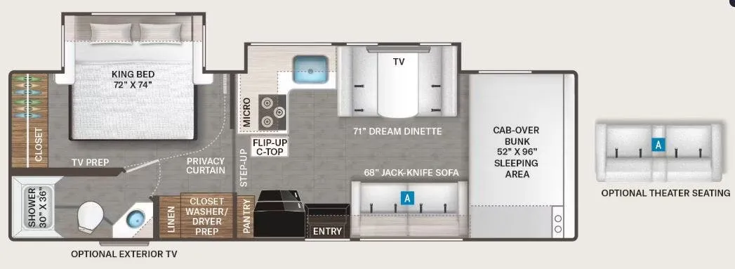 Thor Motor Coach Chateau 29K floor plan