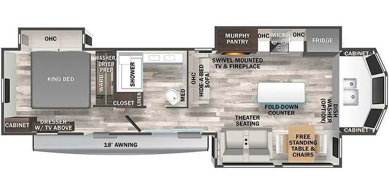 Forest River Cedar Creek Cottage 40CFK2 floor plan