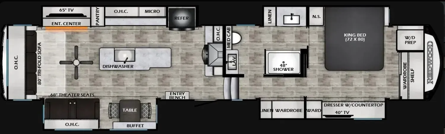 CrossRoads Redwood 412GK floor plan