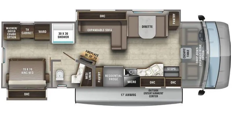 2021 Entegra Coach Vision XL 34B floor plan