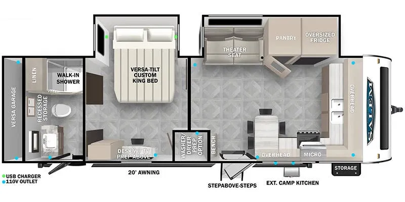2024 Forest River Salem 28FKG floor plan