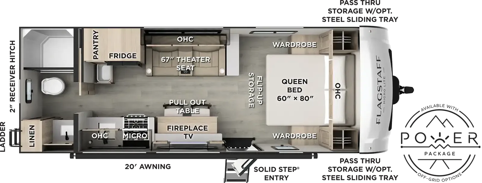 Forest River Flagstaff Micro Lite 25FBT floor plan