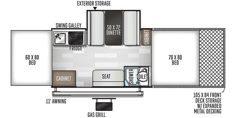 Forest River Flagstaff Sports Enthusiast Package 28TSCSE floor plan