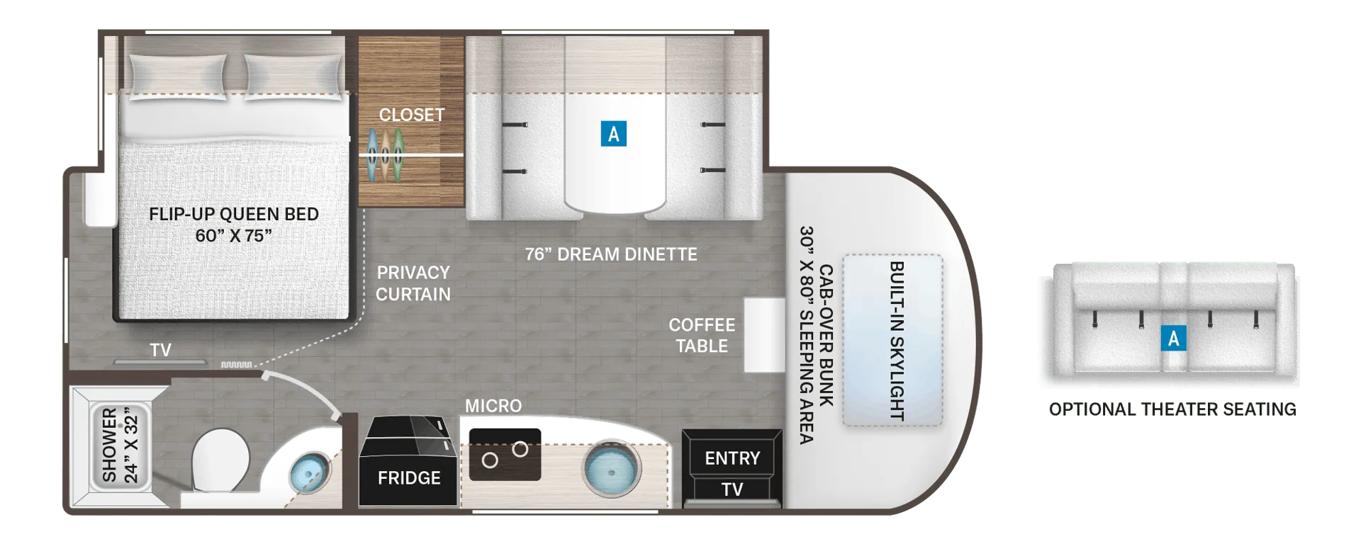 2024 Thor Motor Coach Delano Sprinter 24TT - Floor plan